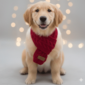 Gorro y Bufanda de punto para perros