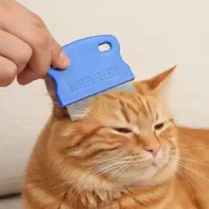 Peine de Acero Inoxidable para Mascotas – Cepillo Quitapulgas y Quita Nudos para Perros, Gatos y Conejos