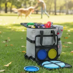 Mochila de Viaje para Mascotas – Organizador Portable Aprobado para Avión | Bolsa Weekend con Bolsillos y Esterilla