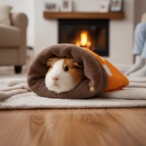 Cama Tipo Saco de Peluche para Cobayas y Hámster – Sleeping Bag Suave con Lunares