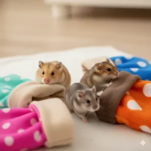 Cama Tipo Saco de Peluche para Cobayas y Hámster 