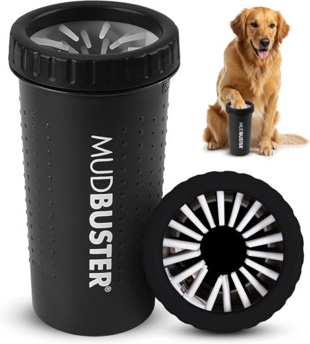 Mudbuster Edición Especial - Limpiador Portátil Para Patas De Perro, Grande, Negro Mate (PW72025-22WP)