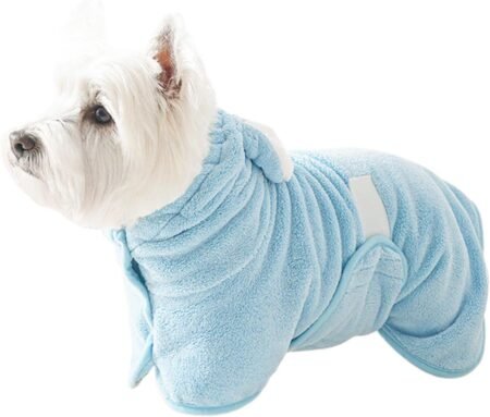 Albornoz De Esponja Para Cachorros, Albornoz Para Perros Para Después Del Baño | Albornoz Para Perros, Toalla De Ducha, Albornoz Portátil De Secado Rápido Para Perros, Toalla De Baño Para Perros