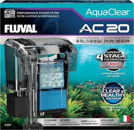 Filtro de Mochila para Acuario Fluval AquaClear AC20 | 379 L/h
