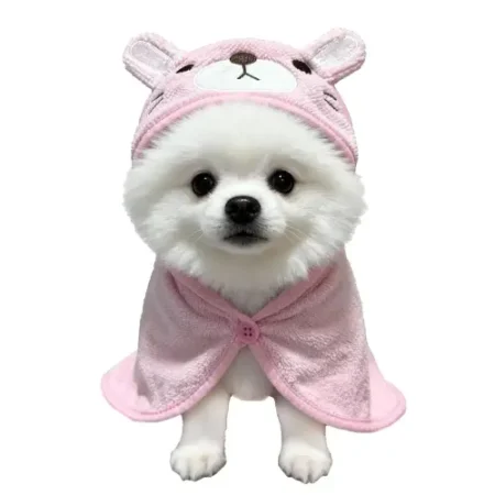 Albornoz con Capucha para Perros de Secado Rápido