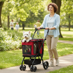 Carrito De Transporte 3 En 1 Para Mascotas