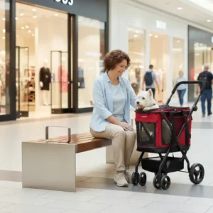 Carrito De Transporte 3 En 1 Para Mascotas