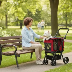 Carrito De Transporte 3 En 1 Para Mascotas