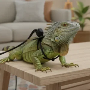 Arnés para Reptiles Ajustable con Correa 1,5 m – Ideal para Pogona e Iguana | Antiescape y Material Suave