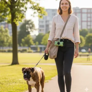Dispensador de Bolsas Ecológicas en Forma de Hueso – Portabolsas para Caca de Perro Degradable | Práctico para Paseos