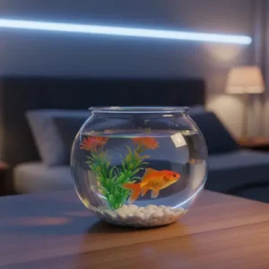 Mini Acuario Redondo de Plástico Acrílico – Pecera Transparente para Peces, Tortugas y Plantas | Diseño de Escritorio