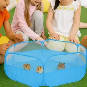 Parque Plegable Portátil para Mascotas – Valla/Tienda para Perros Pequeños, Conejos, Hámsters y Cobayas | Uso Interior y Exterior