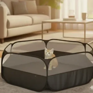 Parque Plegable Portátil para Mascotas – Valla/Tienda para Perros Pequeños, Conejos, Hámsters y Cobayas | Uso Interior y Exterior 