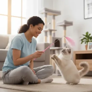 JUGUETE INTERACTIVO PARA GATOS NOBLEZA CON PLUMAS