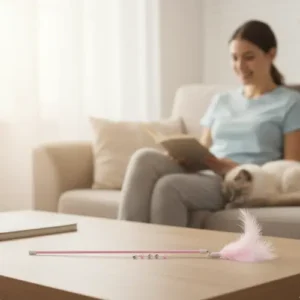 JUGUETE INTERACTIVO PARA GATOS NOBLEZA CON PLUMAS