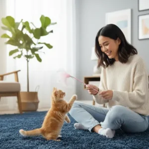 JUGUETE INTERACTIVO PARA GATOS NOBLEZA CON PLUMAS