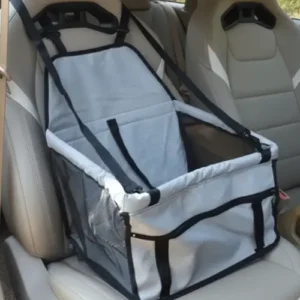 Asiento Transportín Impermeable para Coche – Cama Plegable con Malla para Perros Pequeños y Gatos | Viaje Seguro