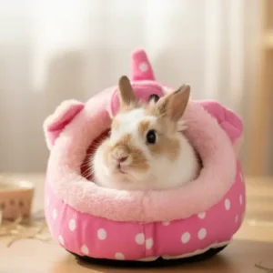 Casa de Invierno para Hámster y Cobayas – Nido de Algodón Suave, Cálido y Seguro | Refugio para Roedores y Erizos