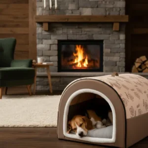 Caseta Invernal para Perros – Cama Nido Cálida y Desmontable para Perros Medianos y Grandes | Lavable y Ultra Acolchada