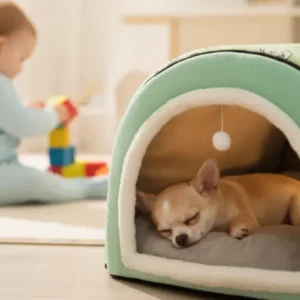 Caseta Invernal para Perros – Cama Nido Cálida y Desmontable para Perros Medianos y Grandes | Lavable y Ultra Acolchada 