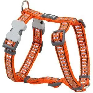Arnés Reflectante Red Dingo para Perros – Ajustable, Seguro y Cómodo (Naranja)