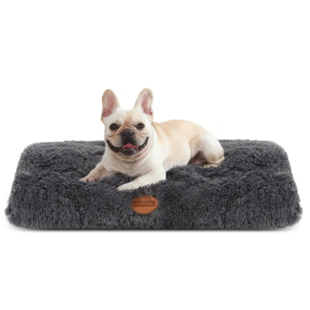Cama Rectangular de Felpa Nobleza para Perros Medianos – Colchoneta Suave, Lavable y Cómoda