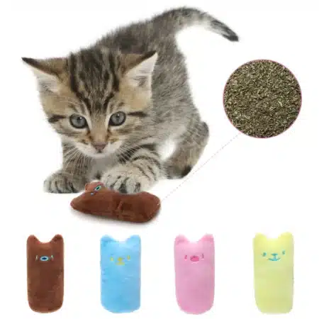 Juguete para Gatos Nobleza con Catnip | Pack 4 Juguetes de Algodón Natural Antiestrés
