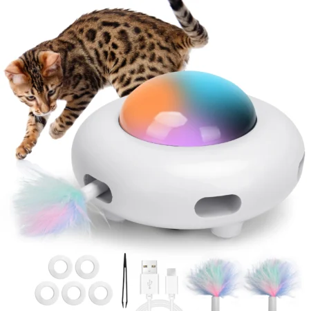 Juguete Láser Automático para Gatos Nobleza | Juego Inteligente con 3 Modos y Estimulación Mental