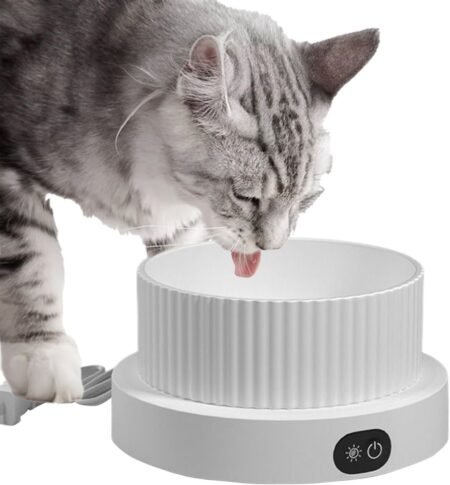 Cuenco de Agua Caliente para Gatos y Mascotas – Bebedero Térmico Inteligente con Triple Sistema de Calefacción