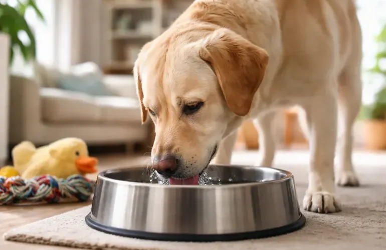 Mi perro bebe mucha agua