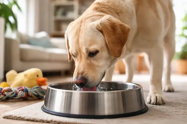 Mi perro bebe mucha agua